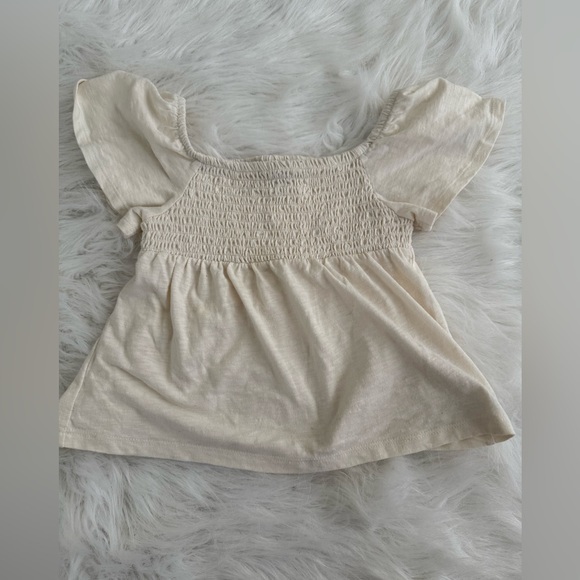 Old Navy Other - Old Navy Cream Smocked Blouse